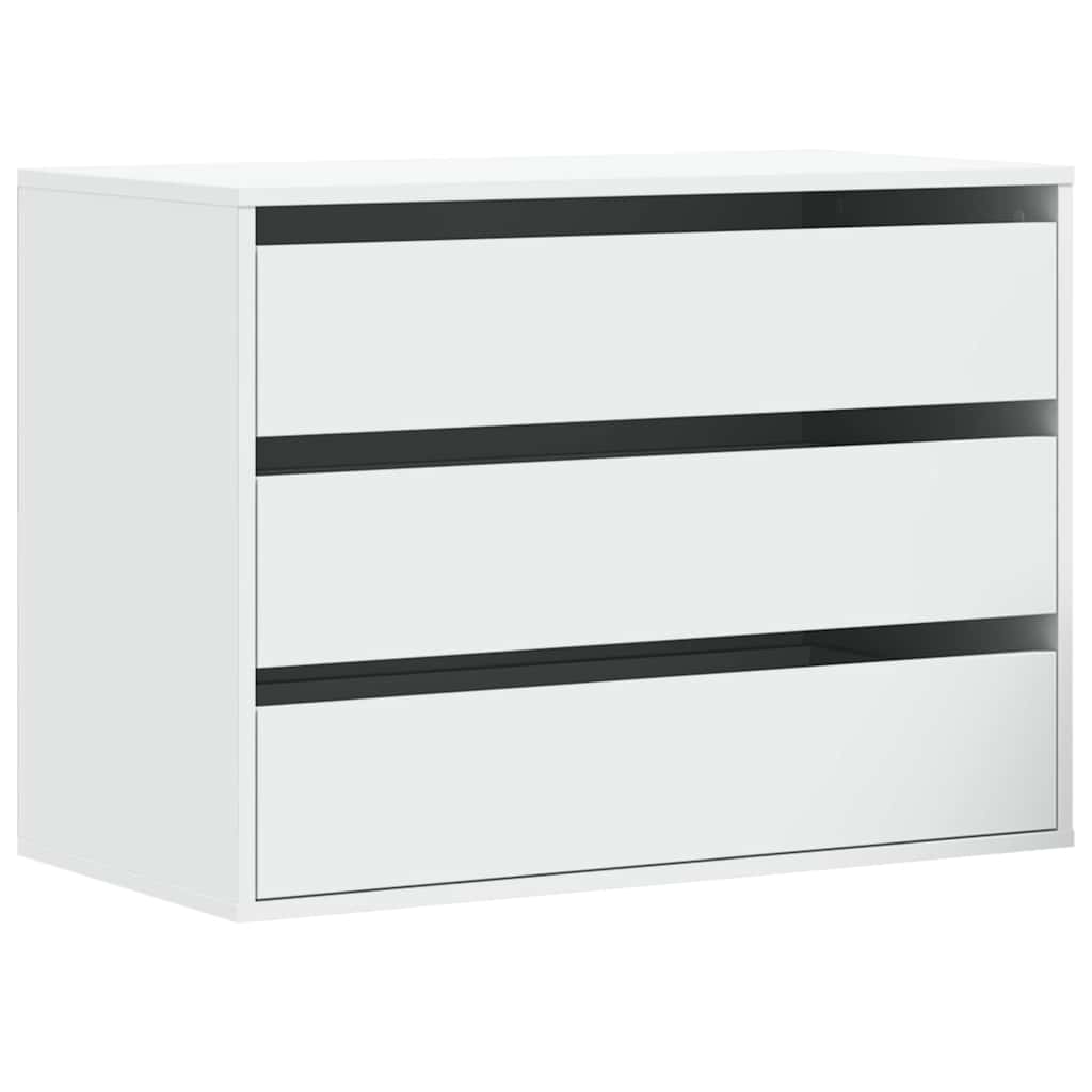 Kommode Hvit 80X41X58 Cm Konstruert Tre