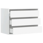 Kommode Hvit 80X41X58 Cm Konstruert Tre
