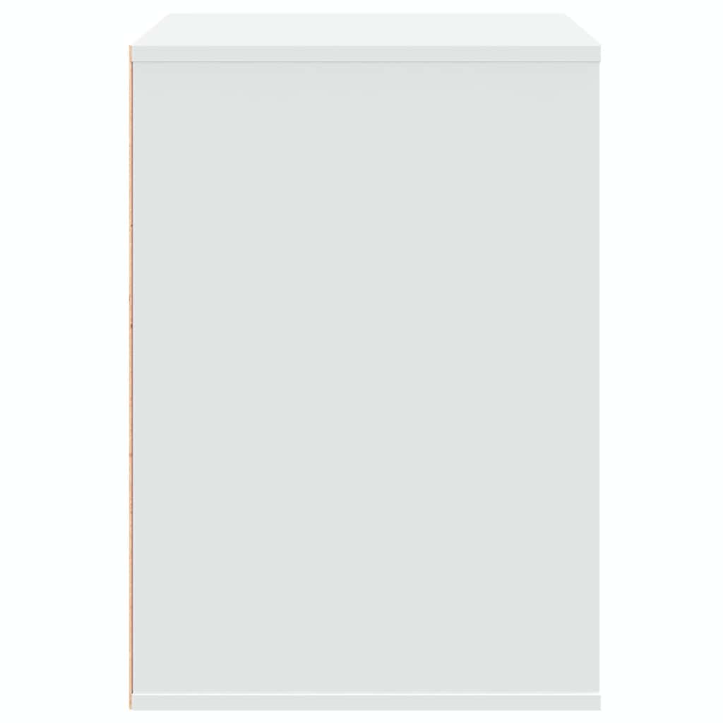 Kommode Hvit 80X41X58 Cm Konstruert Tre