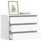 Kommode Hvit 80X41X58 Cm Konstruert Tre