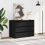 Kommode Svart 80X41X58 Cm Konstruert Tre