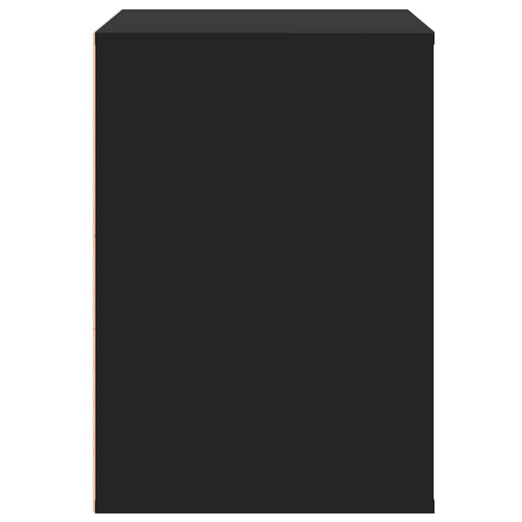 Kommode Svart 80X41X58 Cm Konstruert Tre