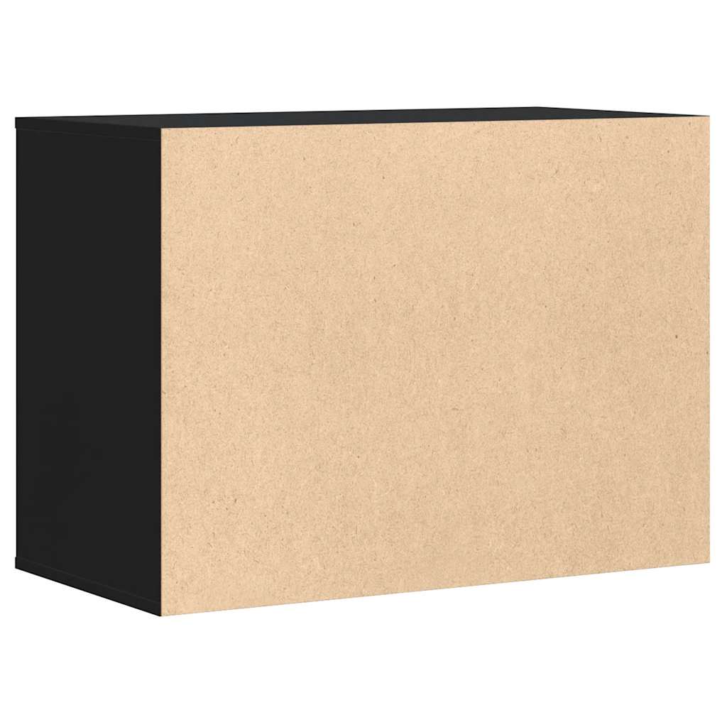Kommode Svart 80X41X58 Cm Konstruert Tre