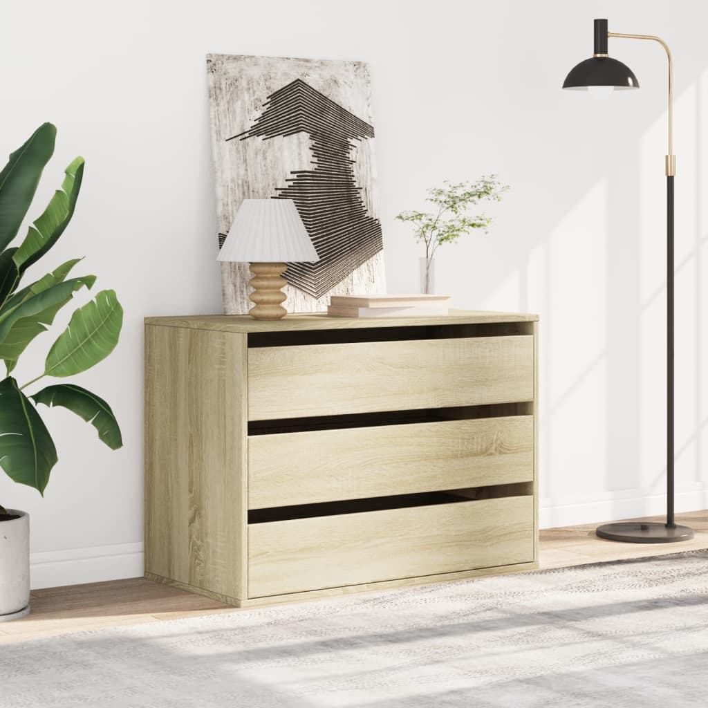 Kommode Sonoma Eik 80X41X58 Cm Konstruert Tre
