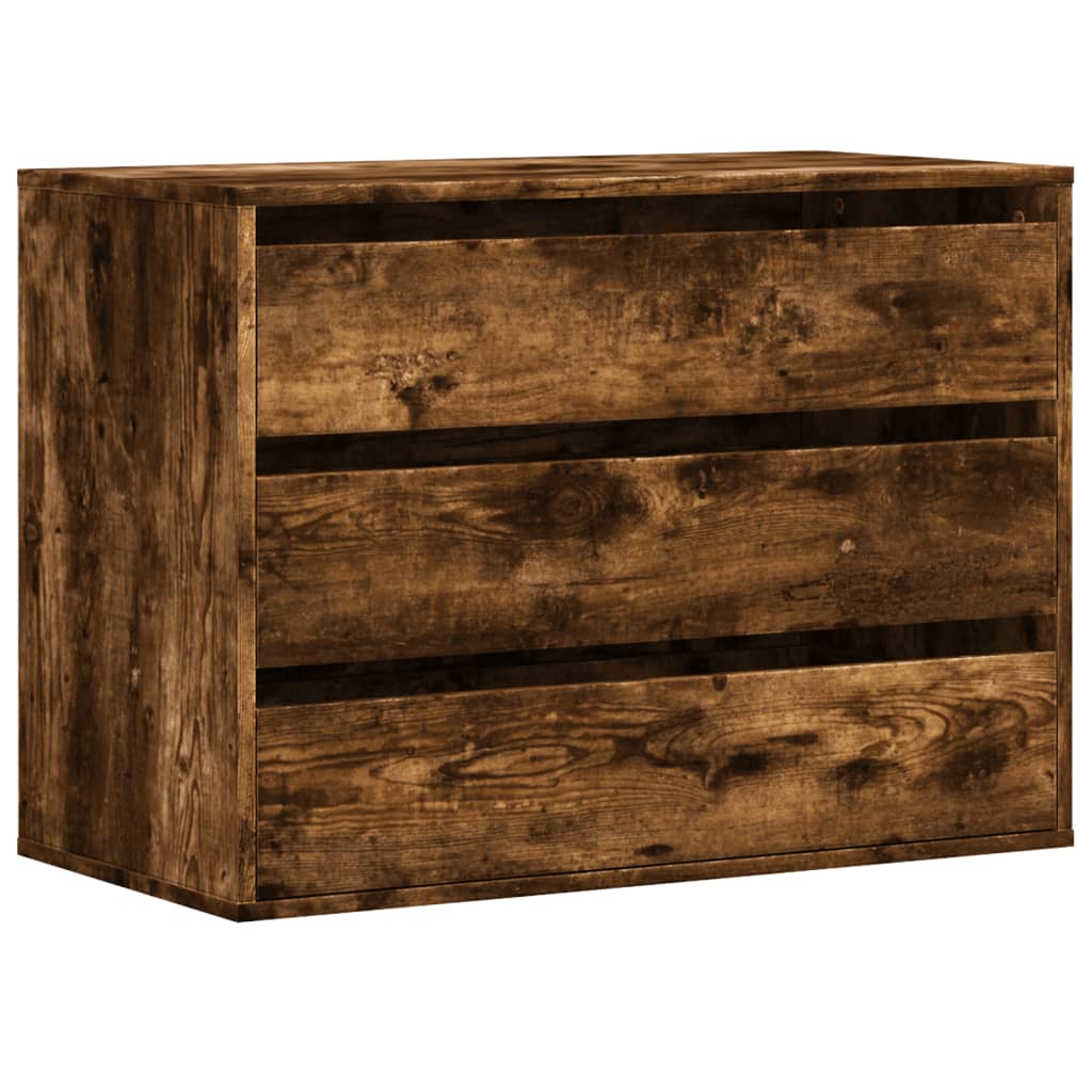 Kommode Røkt Eik 80X41X58 Cm Konstruert Tre