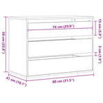 Kommode Gammelt Tre 80X41X58 Cm Konstruert Tre