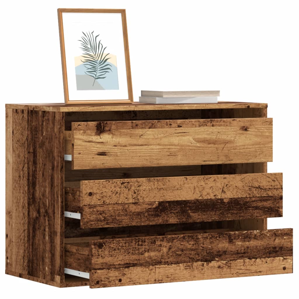 Kommode Gammelt Tre 80X41X58 Cm Konstruert Tre