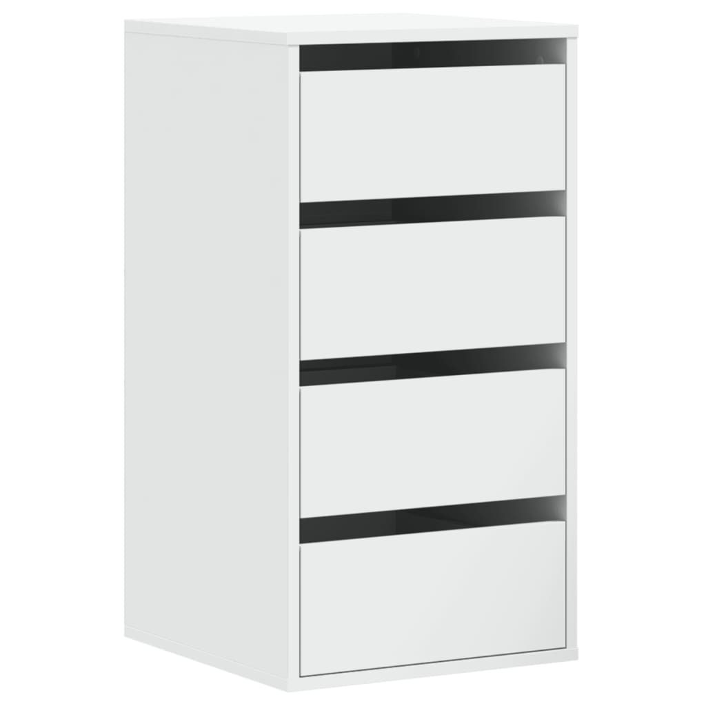 Kommode Hvit 40X41X76 Cm Konstruert Tre