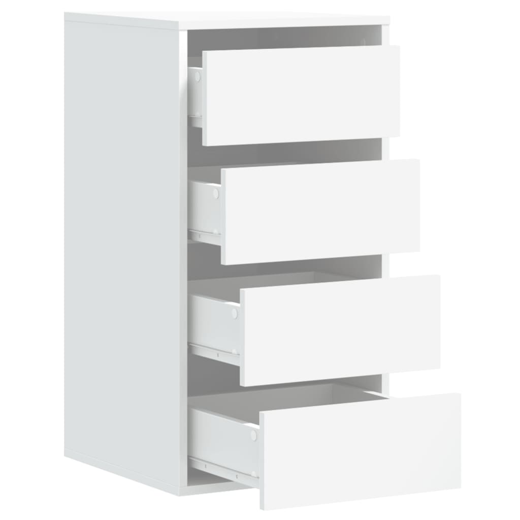 Kommode Hvit 40X41X76 Cm Konstruert Tre