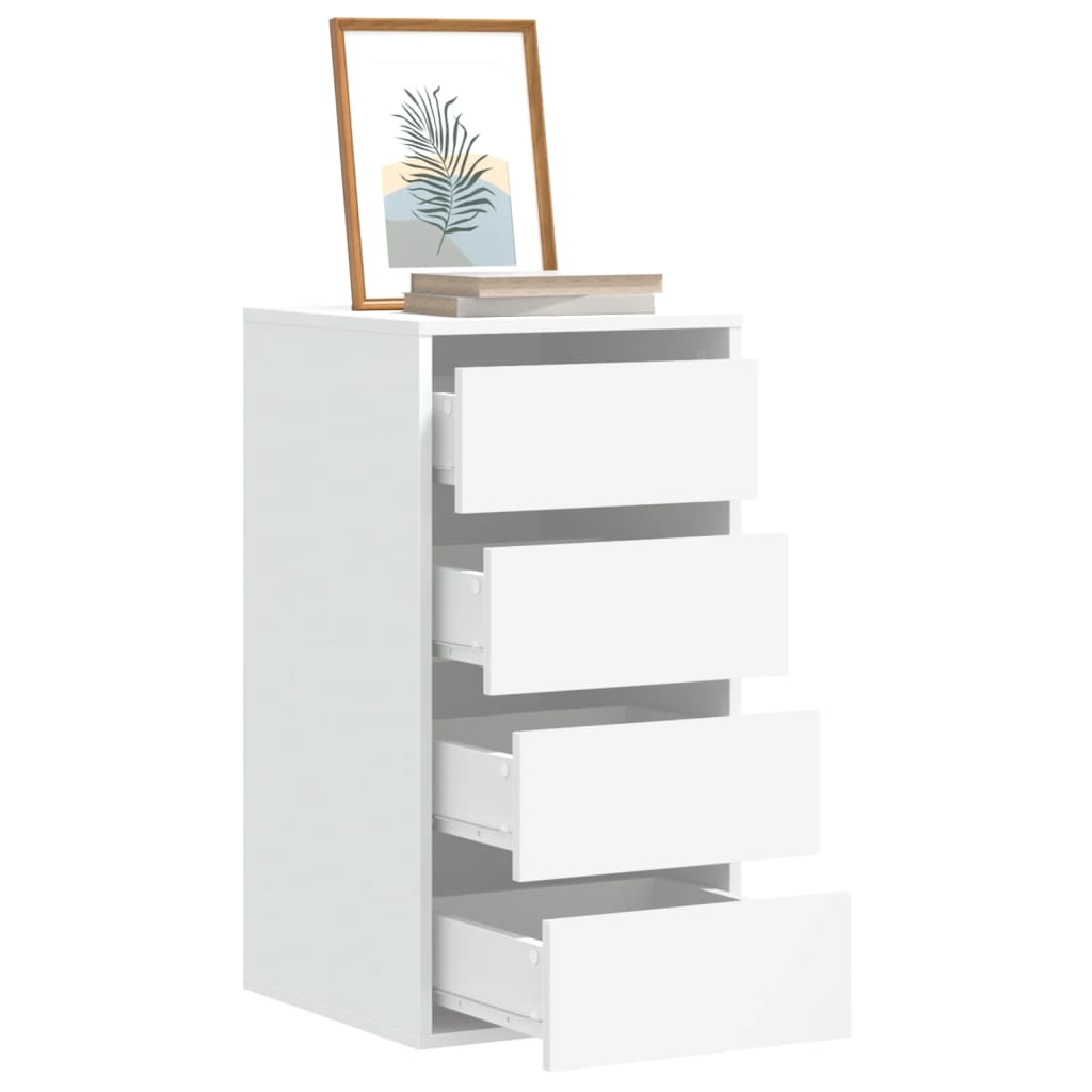 Kommode Hvit 40X41X76 Cm Konstruert Tre