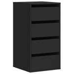 Kommode Svart 40X41X76 Cm Konstruert Tre