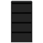 Kommode Svart 40X41X76 Cm Konstruert Tre
