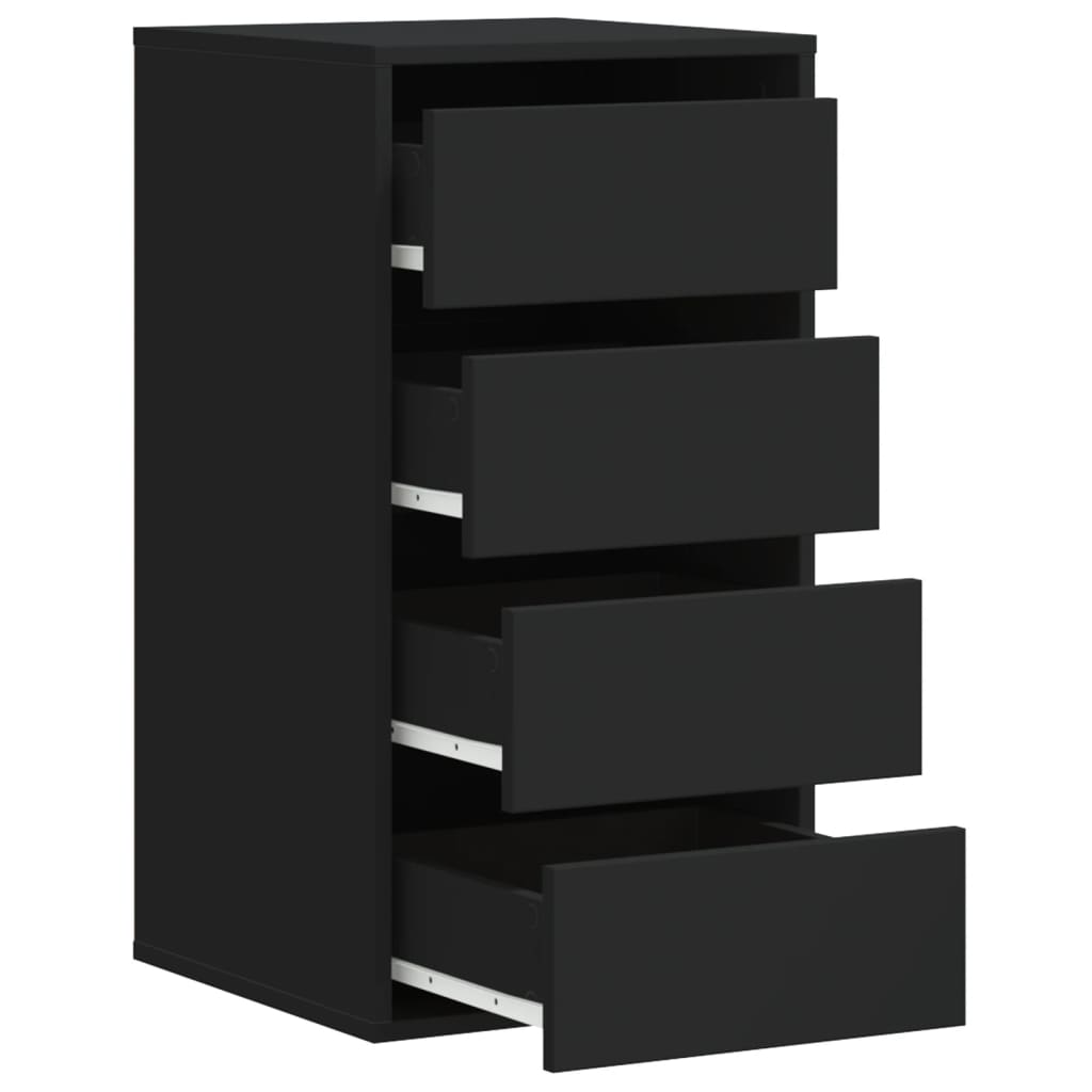 Kommode Svart 40X41X76 Cm Konstruert Tre