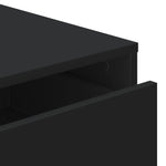 Kommode Svart 40X41X76 Cm Konstruert Tre