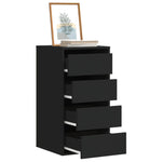 Kommode Svart 40X41X76 Cm Konstruert Tre