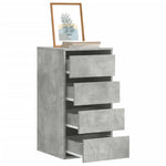 Kommode Betonggrå 40X41X76 Cm Konstruert Tre