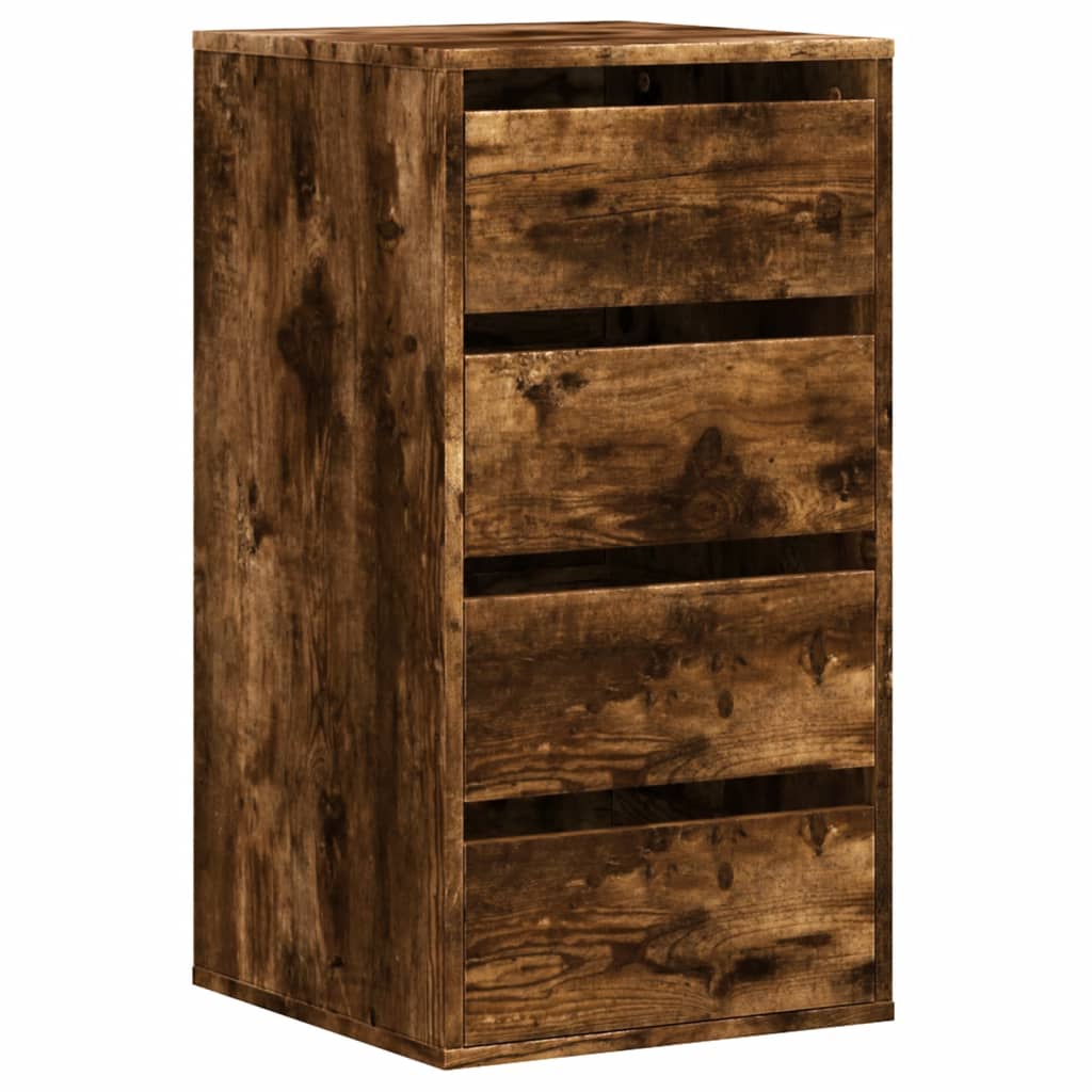 Kommode Røkt Eik 40X41X76 Cm Konstruert Tre