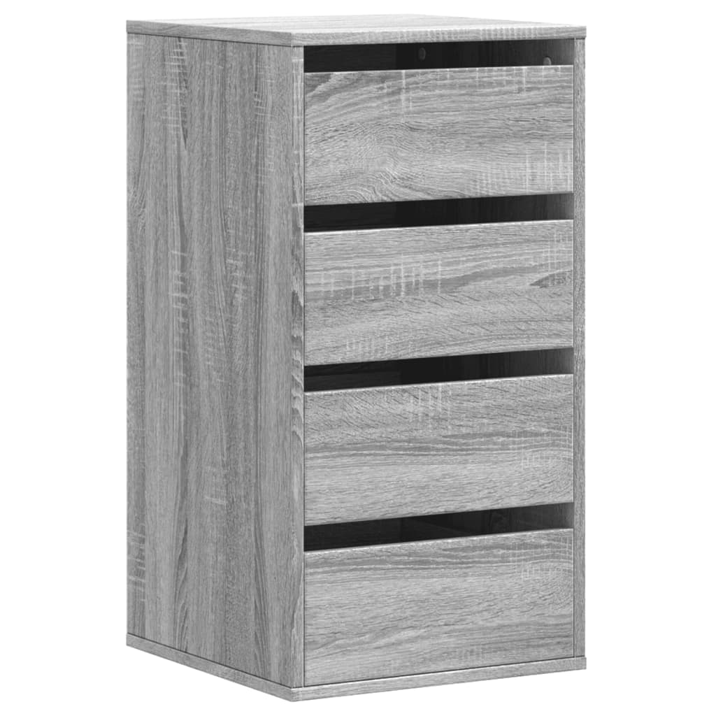 Kommode Grå Sonoma 40X41X76 Cm Konstruert Tre