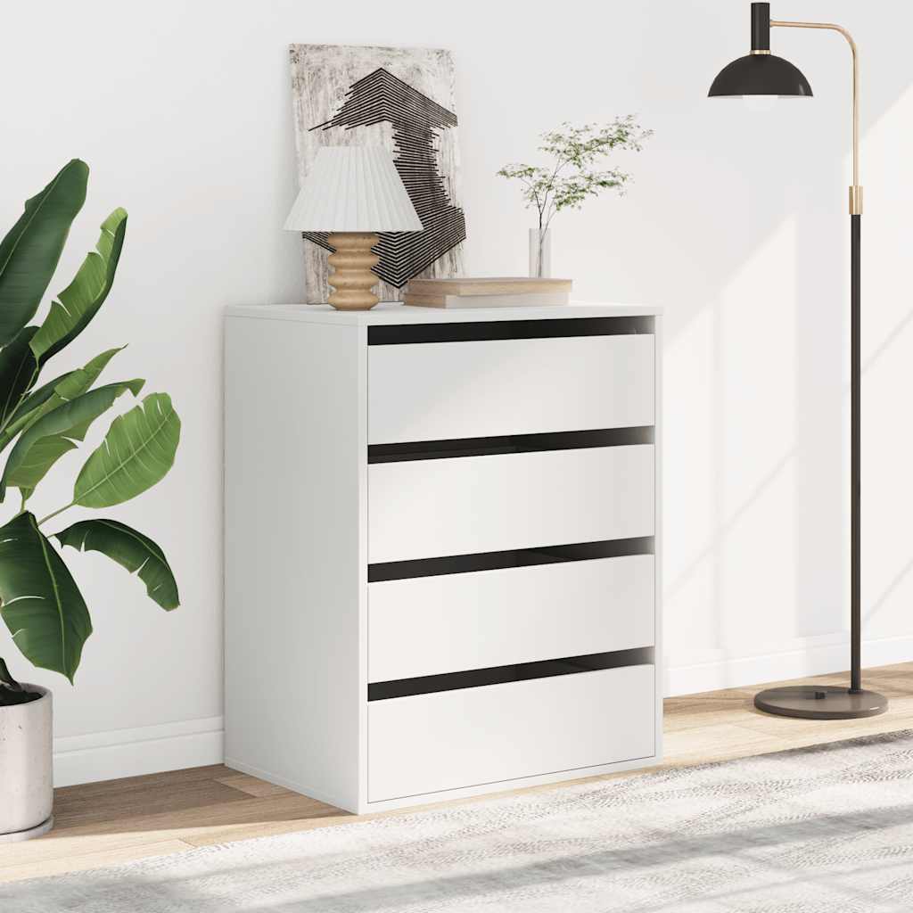 Kommode Hvit 60X41X76 Cm Konstruert Tre