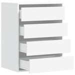 Kommode Hvit 60X41X76 Cm Konstruert Tre