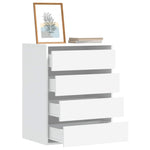 Kommode Hvit 60X41X76 Cm Konstruert Tre