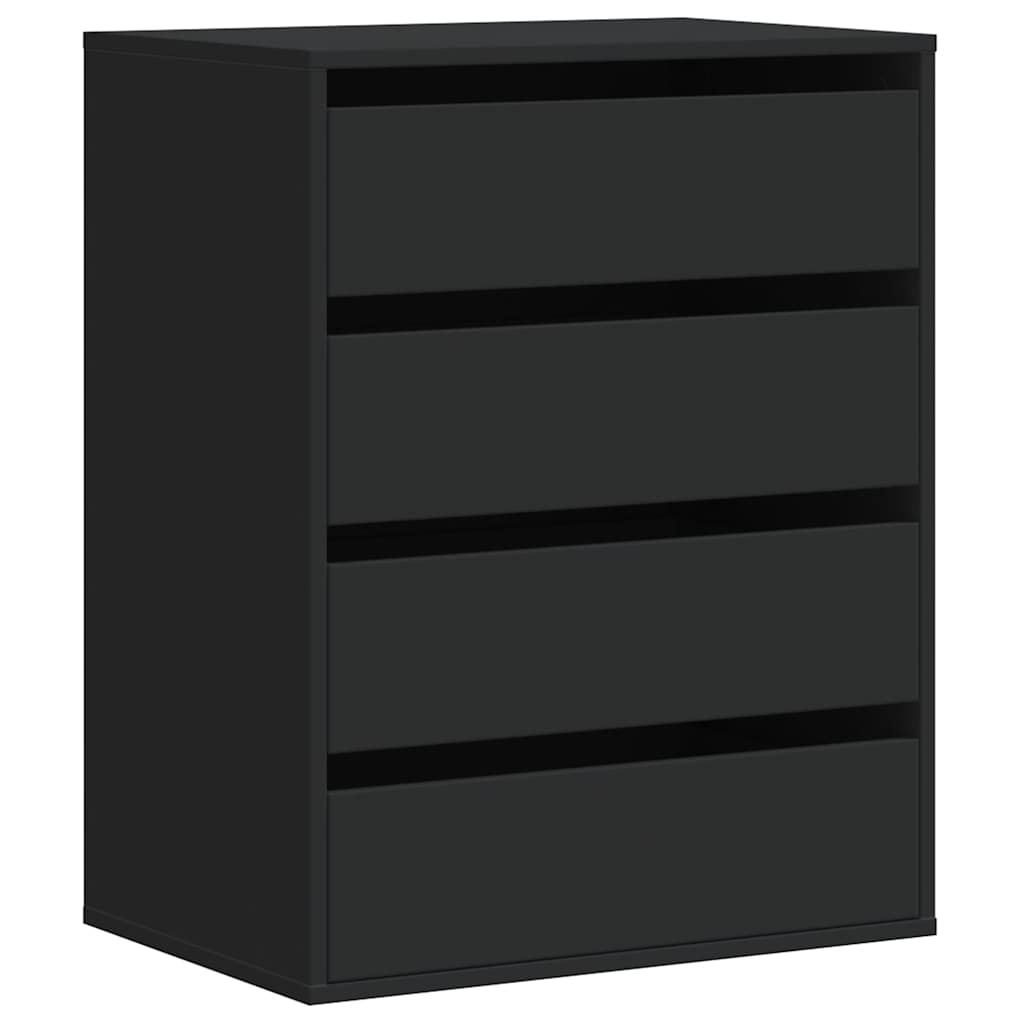 Kommode Svart 60X41X76 Cm Konstruert Tre
