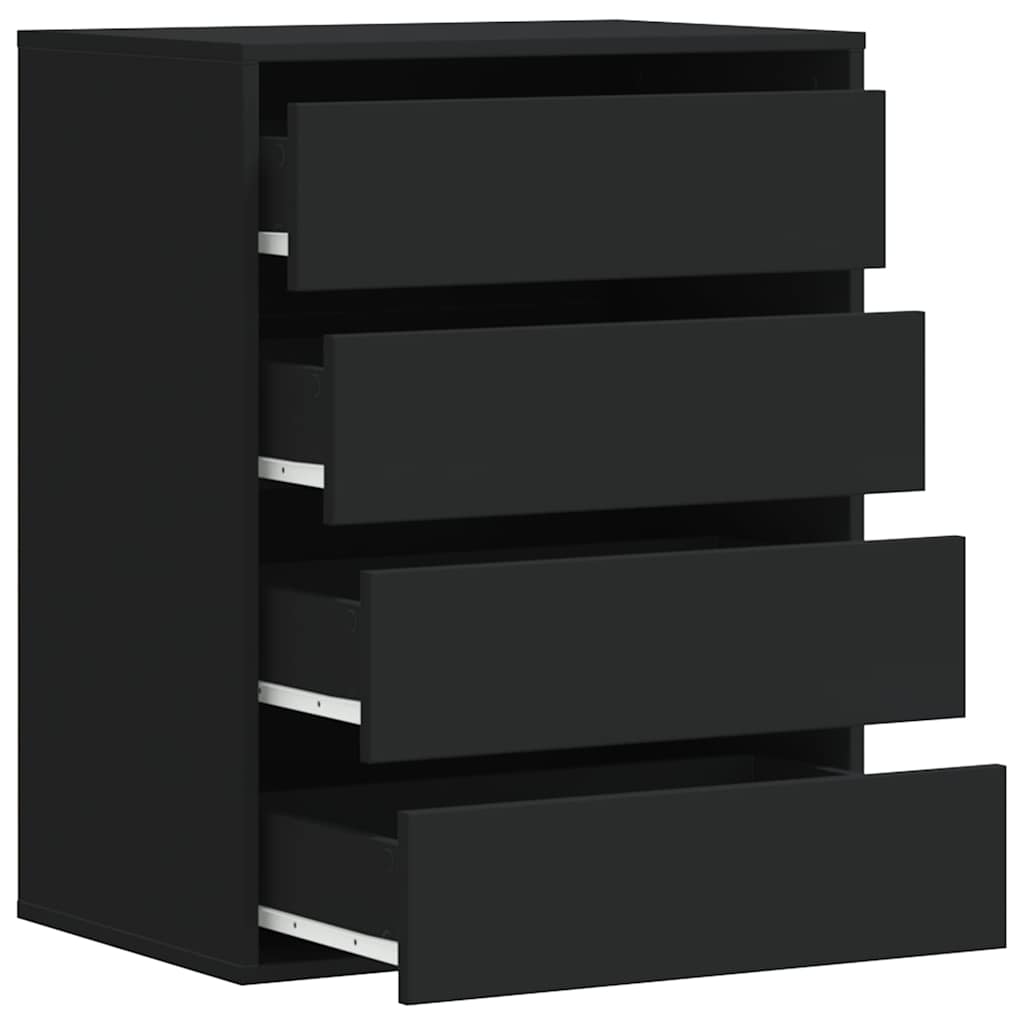 Kommode Svart 60X41X76 Cm Konstruert Tre