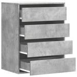 Kommode Betonggrå 60X41X76 Cm Konstruert Tre