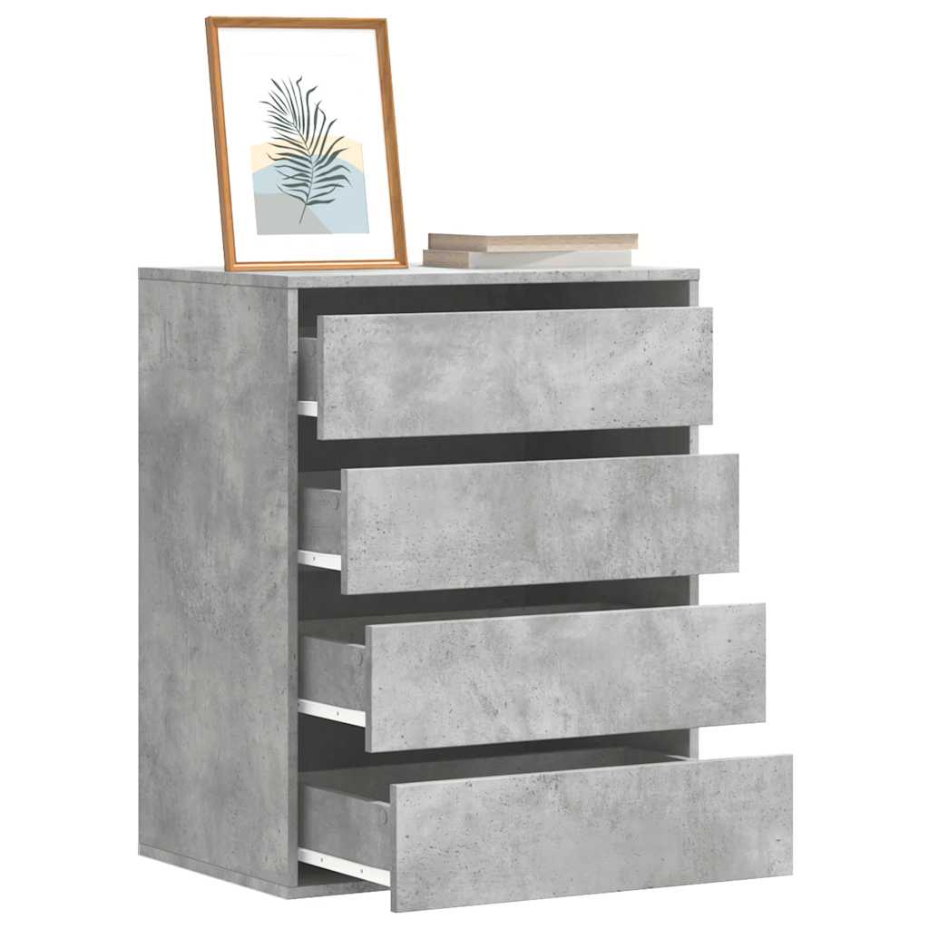 Kommode Betonggrå 60X41X76 Cm Konstruert Tre