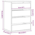 Kommode Artisan Eik 60X41X76 Cm Konstruert Tre