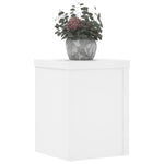 Plantestativer 2 Stk Hvit 15X15X20 Cm Konstruert Tre