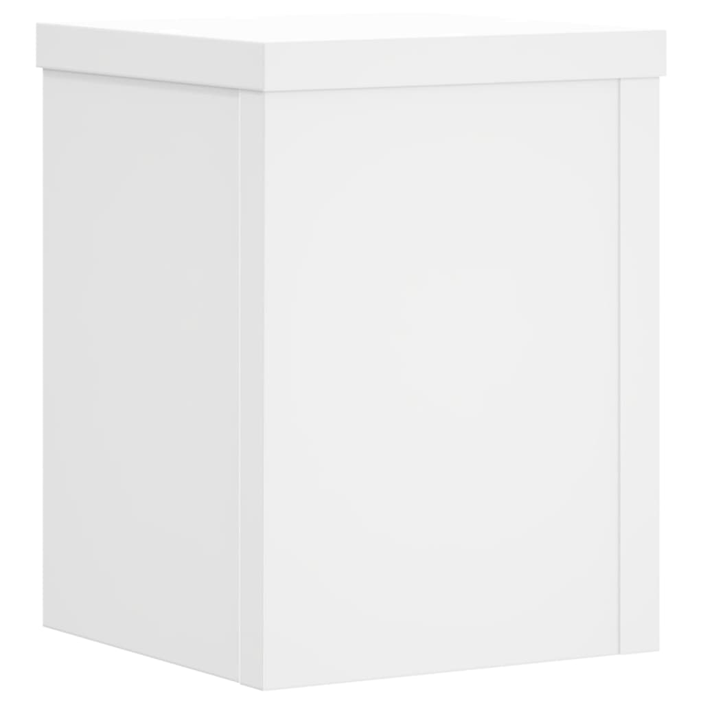 Plantestativer 2 Stk Hvit 15X15X20 Cm Konstruert Tre