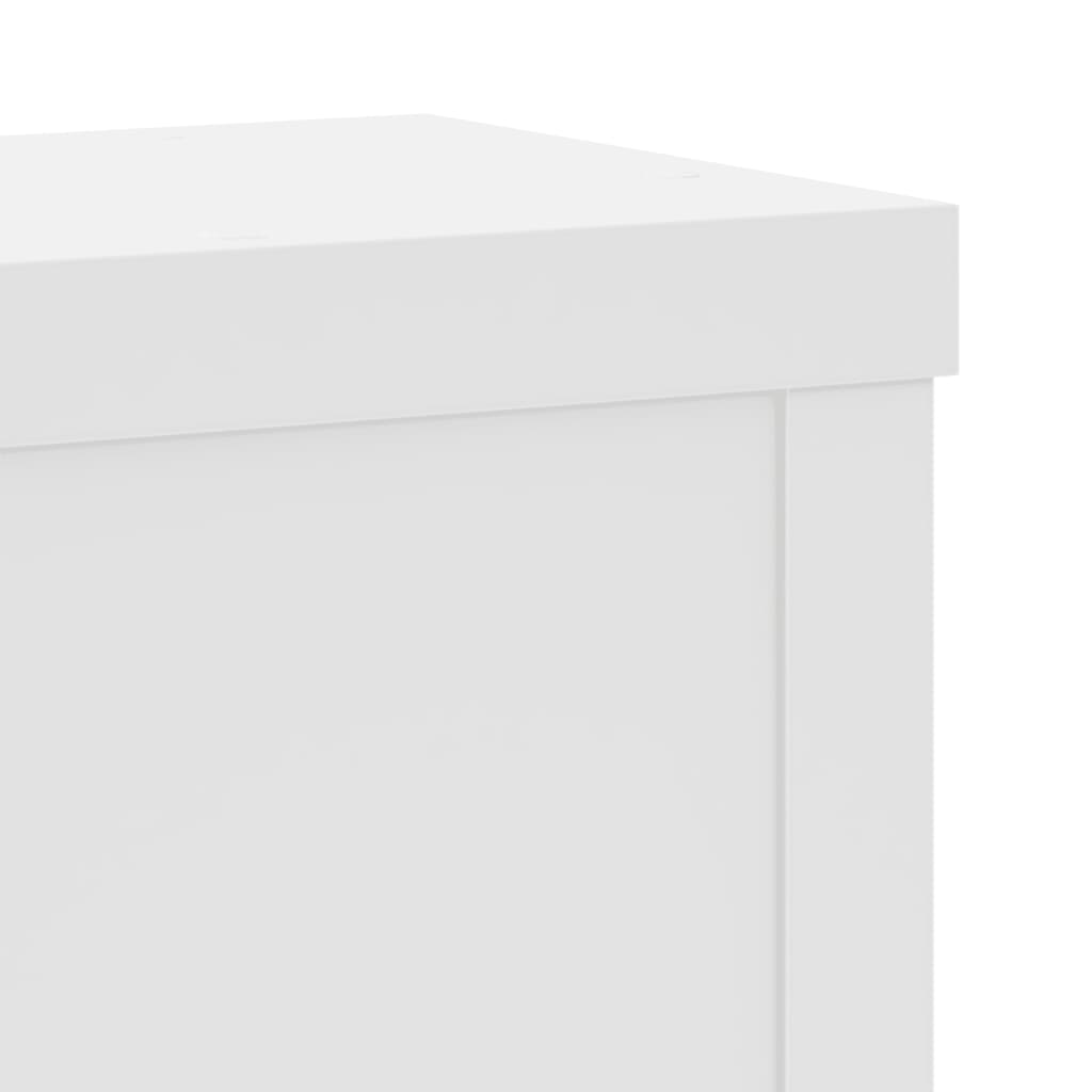 Plantestativer 2 Stk Hvit 15X15X20 Cm Konstruert Tre