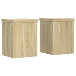 Plantestativer 2 Stk Sonoma Eik 15X15X20 Cm Konstruert Tre