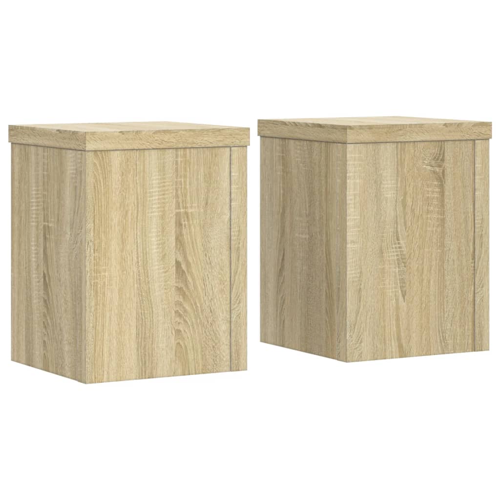 Plantestativer 2 Stk Sonoma Eik 15X15X20 Cm Konstruert Tre
