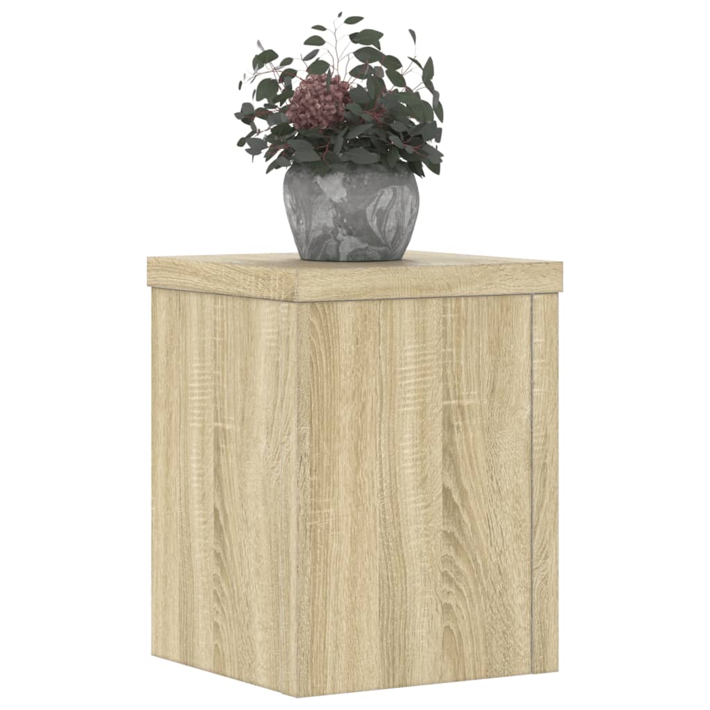 Plantestativer 2 Stk Sonoma Eik 15X15X20 Cm Konstruert Tre