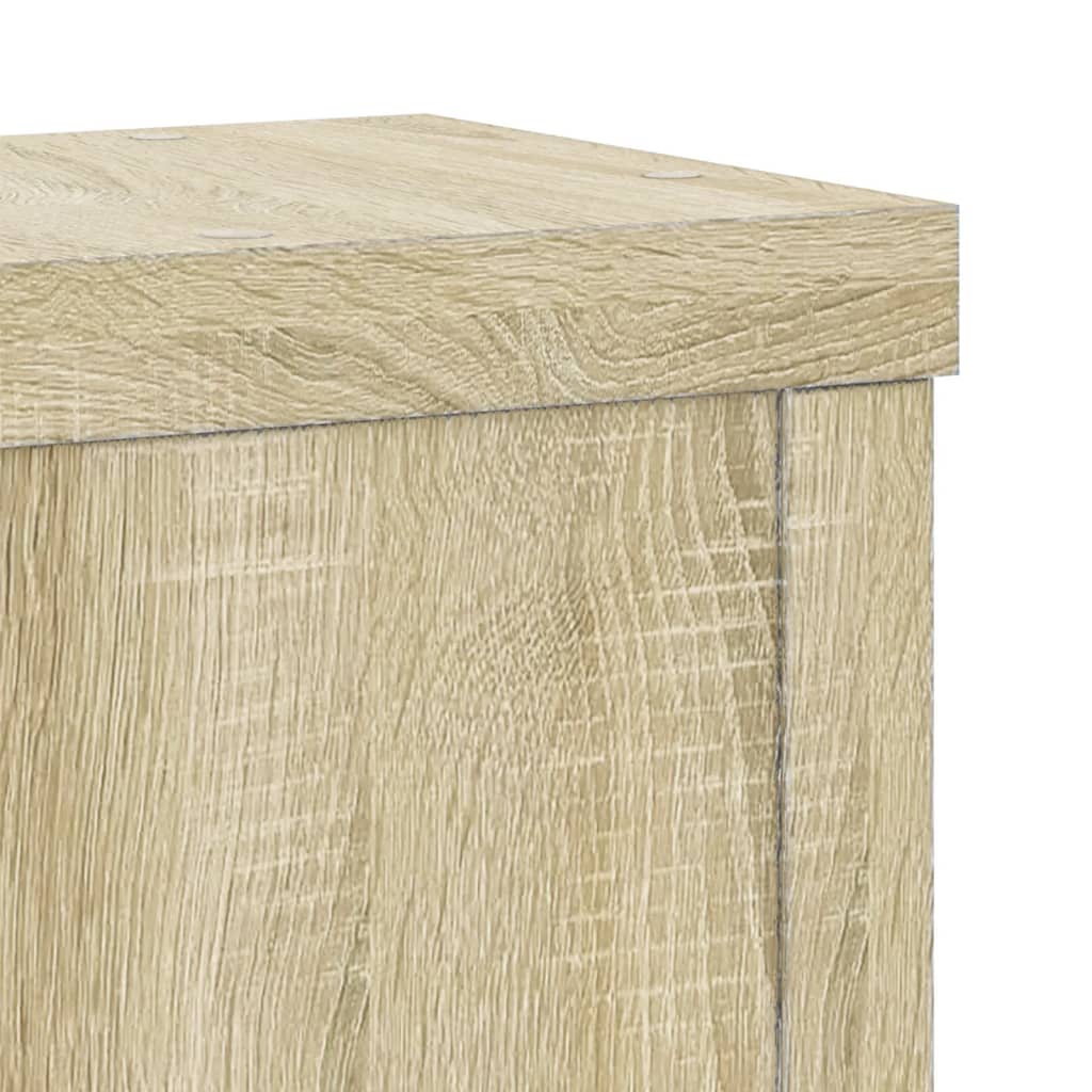 Plantestativer 2 Stk Sonoma Eik 15X15X20 Cm Konstruert Tre