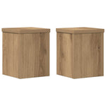 Plantestativer 2 Stk Artisan Eik 15X15X20 Cm Konstruert Tre
