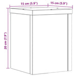 Plantestativer 2 Stk Artisan Eik 15X15X20 Cm Konstruert Tre