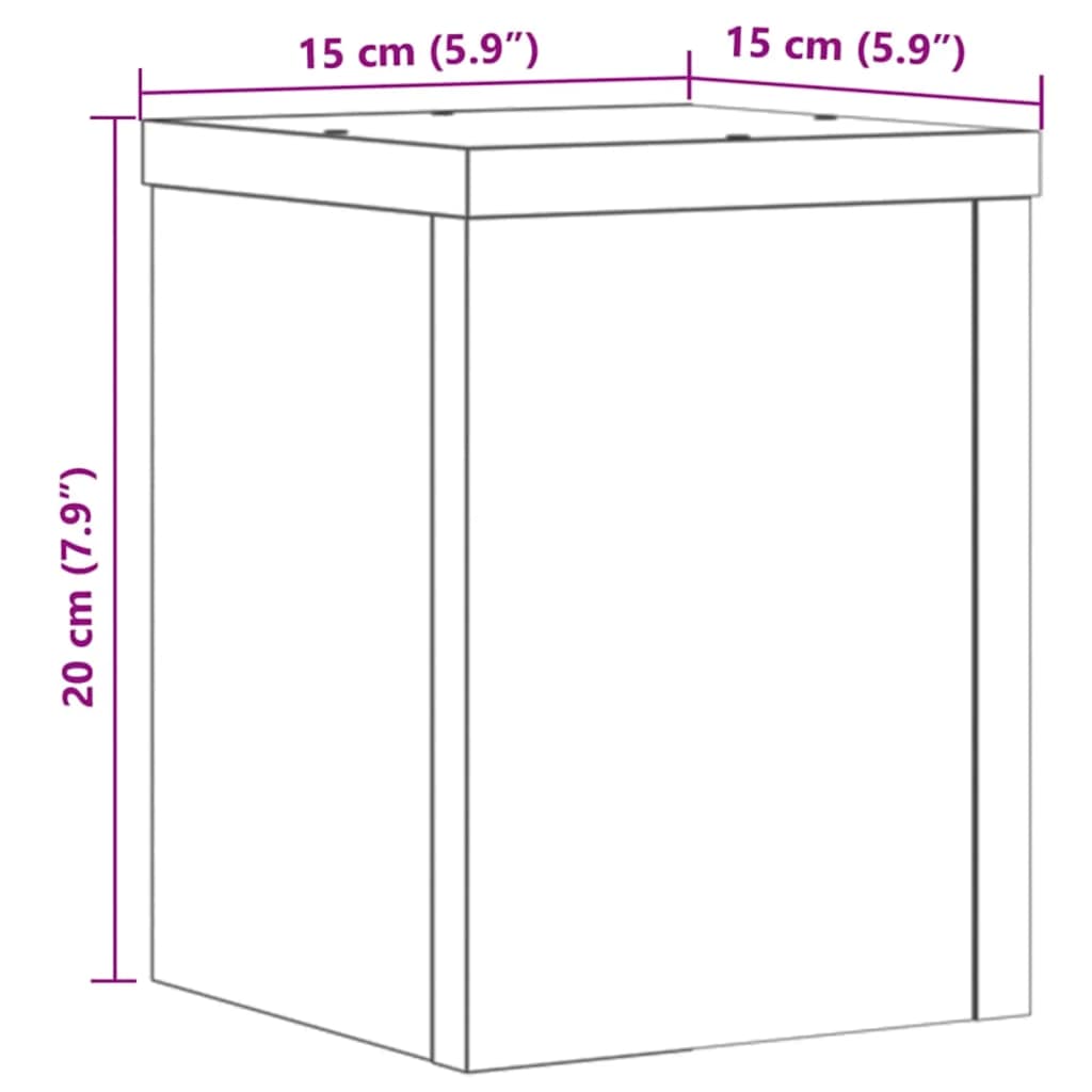 Plantestativer 2 Stk Artisan Eik 15X15X20 Cm Konstruert Tre