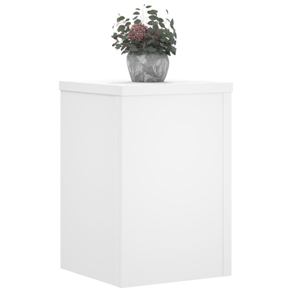 Plantestativer 2 Stk Hvit 20X20X30 Cm Konstruert Tre