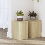 Plantestativer 2 Stk Sonoma Eik 20X20X30 Cm Konstruert Tre