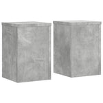 Plantestativer 2 Stk Betonggrå 20X20X30 Cm Konstruert Tre
