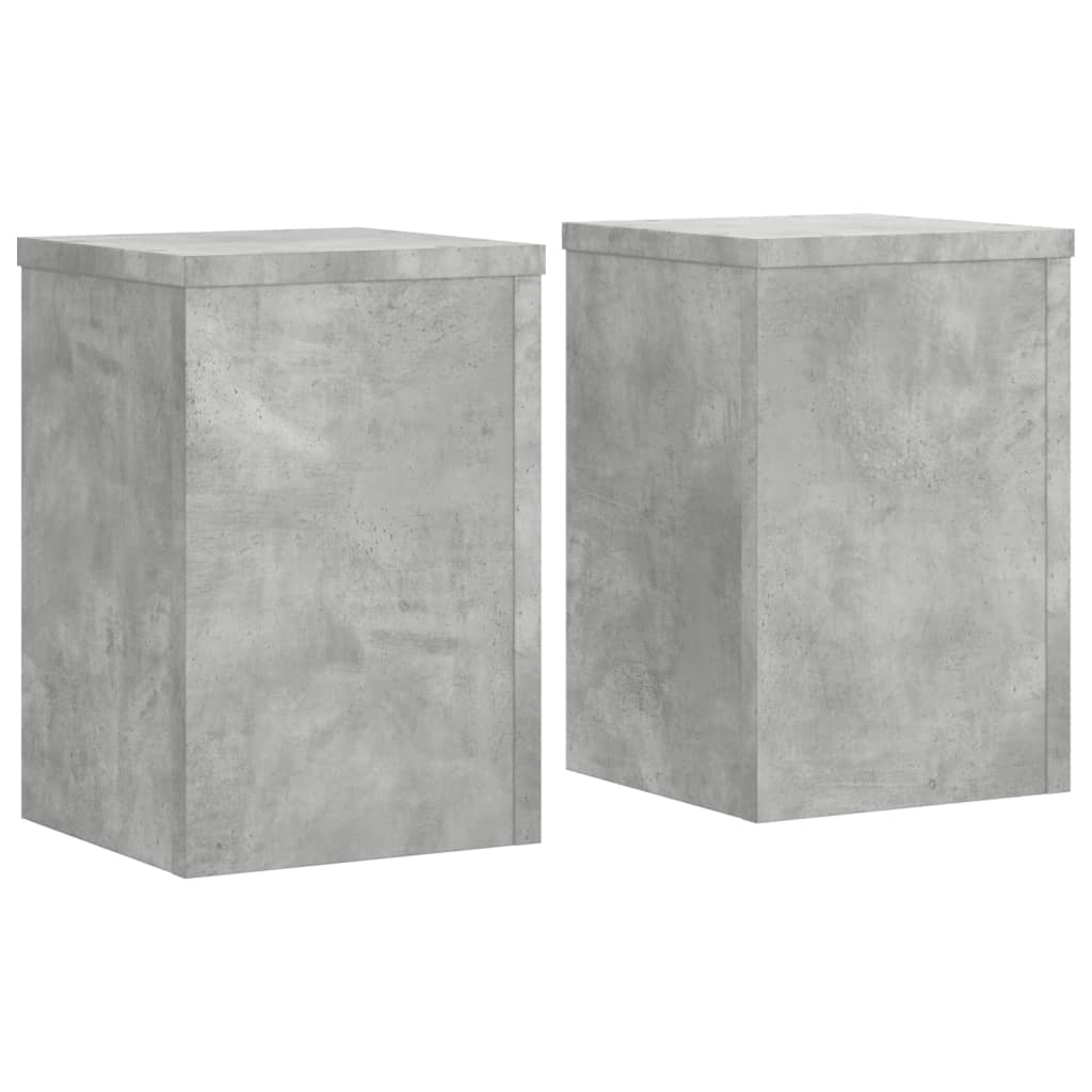 Plantestativer 2 Stk Betonggrå 20X20X30 Cm Konstruert Tre