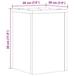 Plantestativer 2 Stk Betonggrå 20X20X30 Cm Konstruert Tre