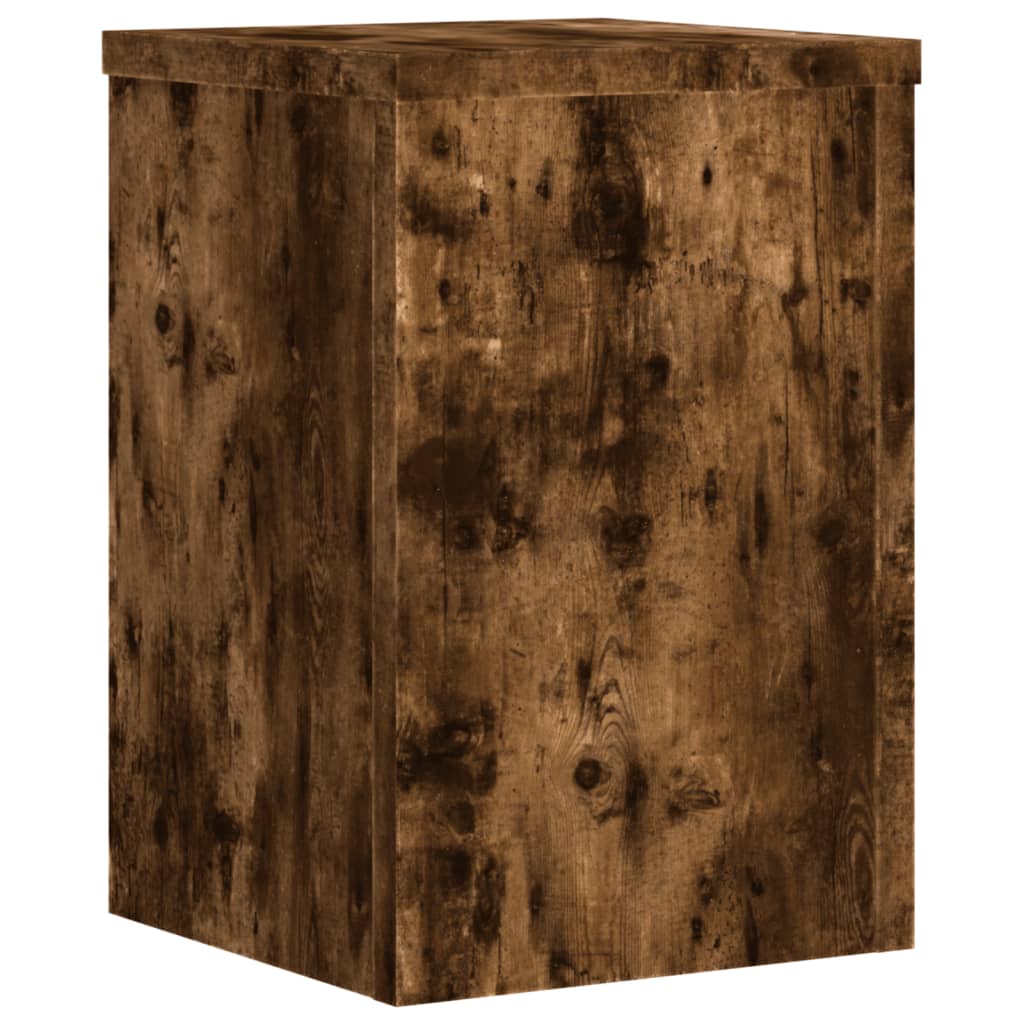 Plantestativer 2 Stk Røkt Eik 20X20X30 Cm Konstruert Tre