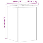 Plantestativer 2 Stk Røkt Eik 20X20X30 Cm Konstruert Tre