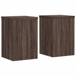 Plantestativer 2 Stk Brun Eik 20X20X30 Cm Konstruert Tre