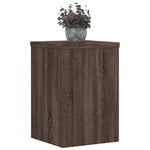 Plantestativer 2 Stk Brun Eik 20X20X30 Cm Konstruert Tre