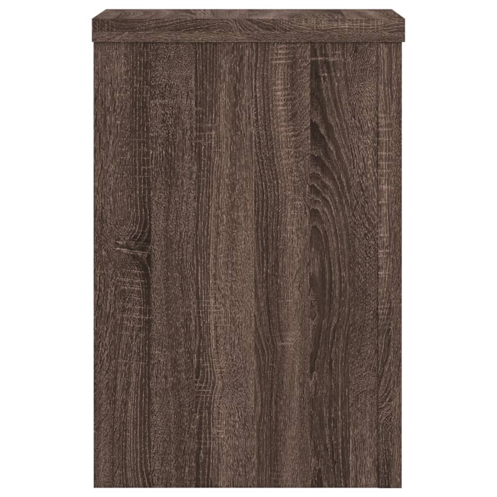 Plantestativer 2 Stk Brun Eik 20X20X30 Cm Konstruert Tre